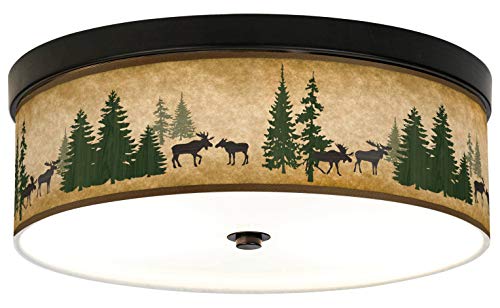 Giclee Gallery H8795-71C20 Moose Lodge Giclee Energy Efficient Bronze Ceiling Light cover