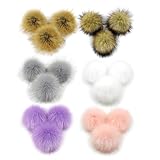  SUPVOX PON PON Pelliccia per Cappelli Borse Portachiavi Scarpe 12 Pezzi (Ogni Colore con 2)