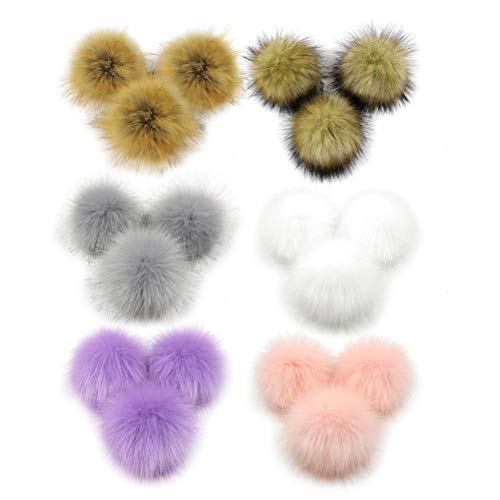  SUPVOX PON PON Pelliccia per Cappelli Borse Portachiavi Scarpe 12 Pezzi (Ogni Colore con 2)