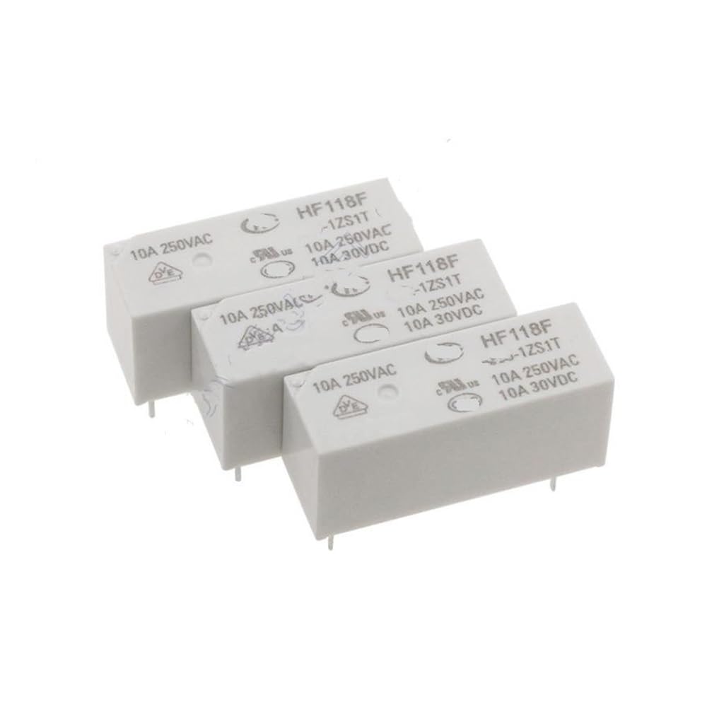 Motocicleta Relé 10 Uds HF118F Relé De Potencia 5V 12V 24V 48VDC 5Pin 10A C HF118F-005-1ZS1T HF118F-012-1ZS1T HF118F-024-1ZS1T(HF118F-048-1ZS1T)