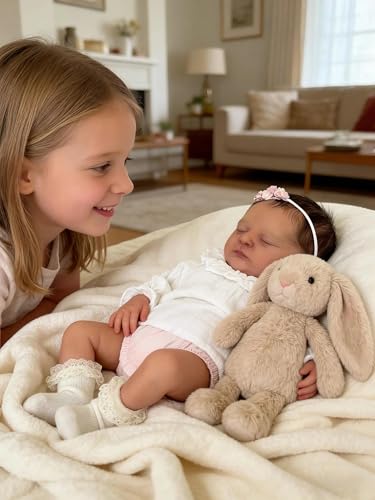 Muñeca Realista Reborn 19 Pulgadas Ojos Cerrados miniatura 4