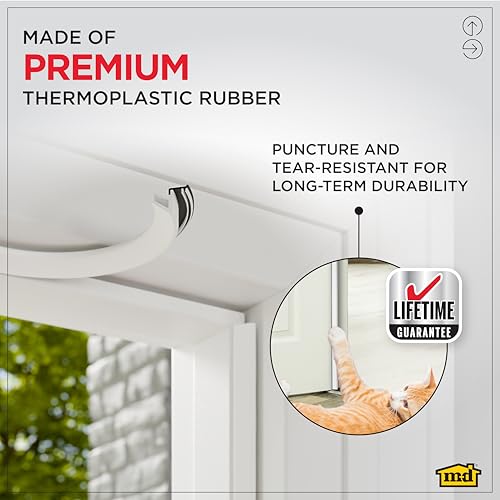 M-D Building Products 91890 M-D Platinum Ersatz-Türpfosten Wetterleiste, weiß, Pack