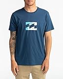 Stoff: Gekämmtes Jersey NA PALI SAS, Hossegor - BILLABONG Herren T-Shirt Team Wave - T-Shirt Für Männer, Denim Blue, L, U1SS51