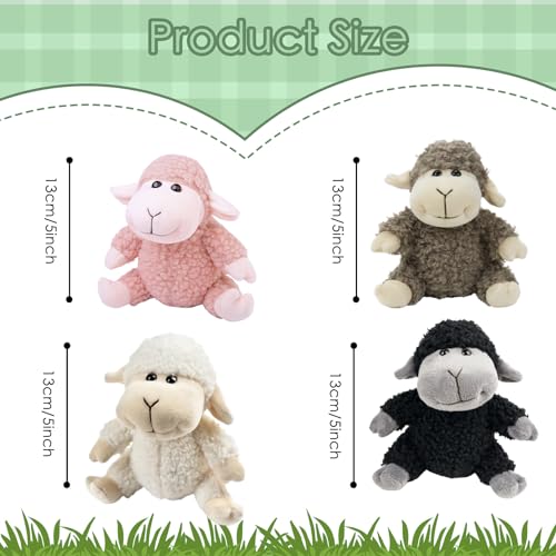 lilizzhoumax Simulation Lamb Plush Toy 13cm/5”, sit Realistic Stuffed Animal Wild Cute Sheep Plush Toy - Image 2