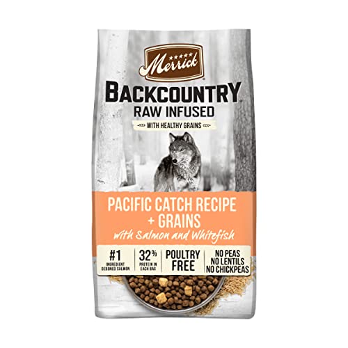 Merrick Backcountry Wholesome Grains Premium Canine Meals Kibble with Freeze Dried Uncooked Items, Pacific Catch Recipe – 4.0 lb. Bag Merrick Backcountry Wholesome Grains Premium Canine Meals Kibble with Freeze Dried Uncooked Items, Pacific Catch Recipe – 4.0 lb. Bag