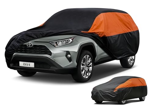 Image of GUNHYI Toyota Car Cover Custom Fit Toyota RAV4 /RAV4 Prime Waterproof All Weather for Automobiles, Lightweight Full Exterior Cover Outdoor Sun UV Rain Dust Snow Wind Protection.