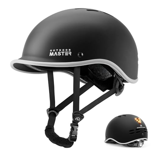 OutdoorMaster Bike Helmet for Adults,Adjustable Cycling Helmet with Light for Men & Women - Safety...