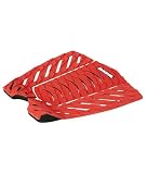 Dakine Superlite Surf-Traktionspad | leichtes 3-teiliges EVA-Schwanzpolster | Hochleistungs-Surfbrett-Griff – Flame Scarlet/Weiß