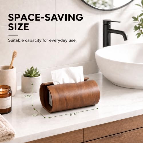 VAVAILEY Acacia Wood Tissue Box Holder, Tissue Holder for Farmhouse Decor - image 6