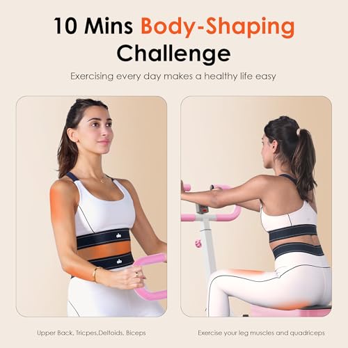 Image of SogesHome Squat Machines Rowing Machine for Home, Foldable & Full Body Exercise Workout Equipment with Adjustable Resistance Bands for Women, Row and Ride Squat Machine for Glutes and Abs, 330 LBS
