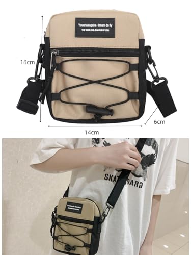 Canvas Unisex Cute Messenger Bag Lightweight Crossbody Shoulder Bag for Men and Women2