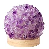 【Service après-vente】 Remarque : étant donné que le cristal de la lampe décorative améthyste est fabriqué à la main en cristal naturel, la surface des cristaux contenant de petites quantités d'impuretés et de fissures est un phénomène naturel, pas un problème de qualité. questions sur nos produits, n'hésitez pas à nous.