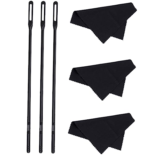 TOGEVAL Musical Flute Clean Tool Set Flute Clean Cloth Cleaning Rod Flute Cleaning Kit