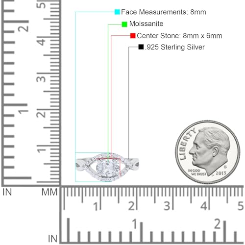 OMRANII Art Deco Oval Moissanite Infinity Shank Vintage Style Evil Eye Halo CZ Wedding Engagement Ring 925 Sterling Silver Gifts For Her4