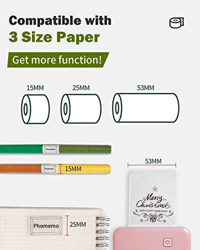 Phomemo 300Dpi Pocket Phone Printer- M02 Pro Mini Photo Printer Wireless Thermal Printer For Ios And Android, Plan Journal, Organization, Art Creation, Gift, Pink #TOP5