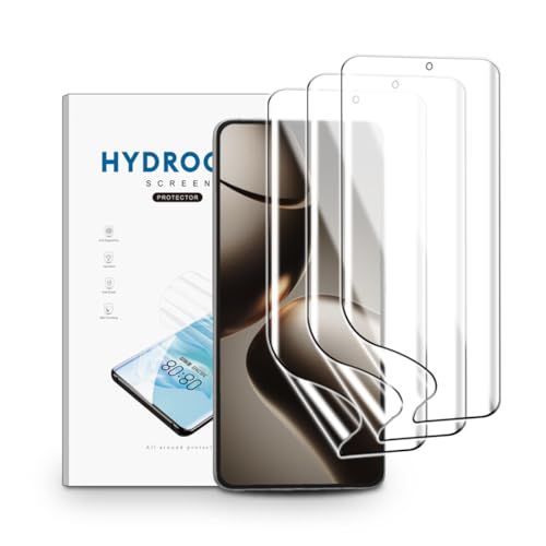 nvskvd Hydrogel Folie für Xiaomi 14T /14T Pro 3 Stück Schutzfolie Klar HD Weich TPU Displayschutzfolie Fingerabdruck-ID Unterstützen Hydrogel Film Screen Protector