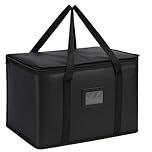 IAndhy Food Delivery Bag, 50L Insulated Thermal Bag for Hot and Cold Food, Waterproof and Reusable Catering Bag with Sturdy Zipper for Groceries, Pizza Delivery, and Outdoor Events
