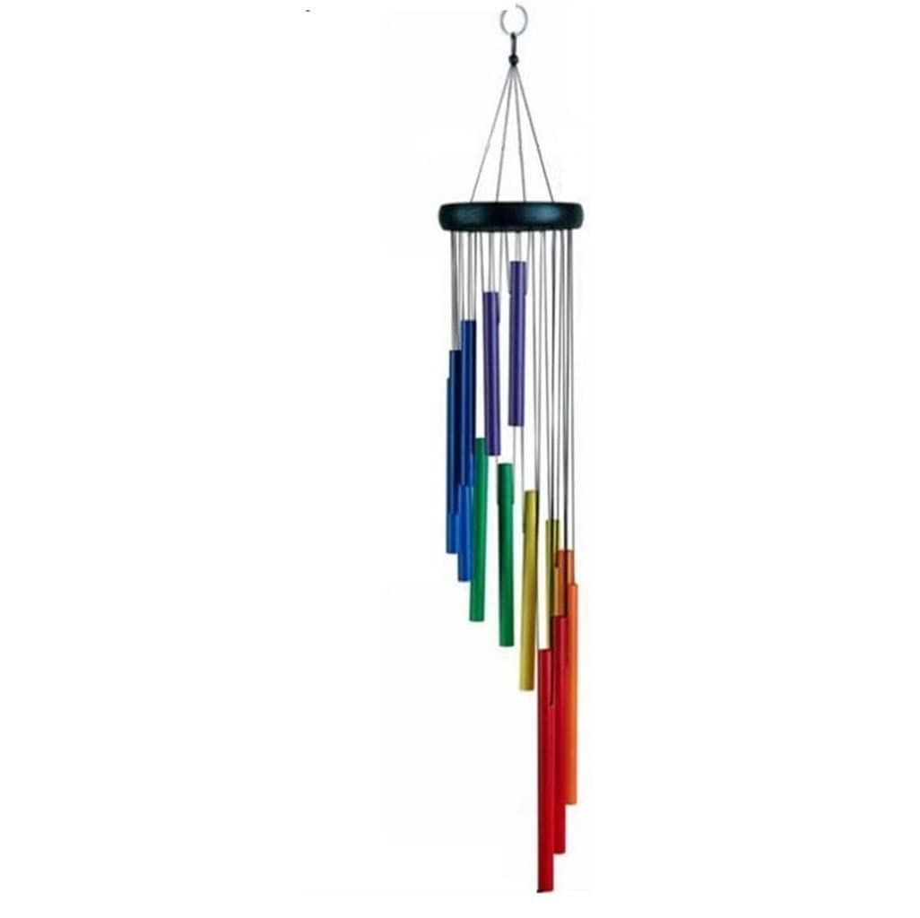 Carillon à Vent de Jardin Carillons Éoliens pour L'extérieur avec 14 Tubes Colorés en Alliage D'aluminium pour L'arrière-Cour du Porche De Patio Bells Carillon éolien Cloches