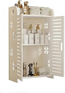 Wall Mounted Bathroom Storage Cabinet with Double Doors & Shelves