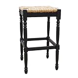 Carolina Cottage Hawthorne Barstool, 30-inch, Antique Black