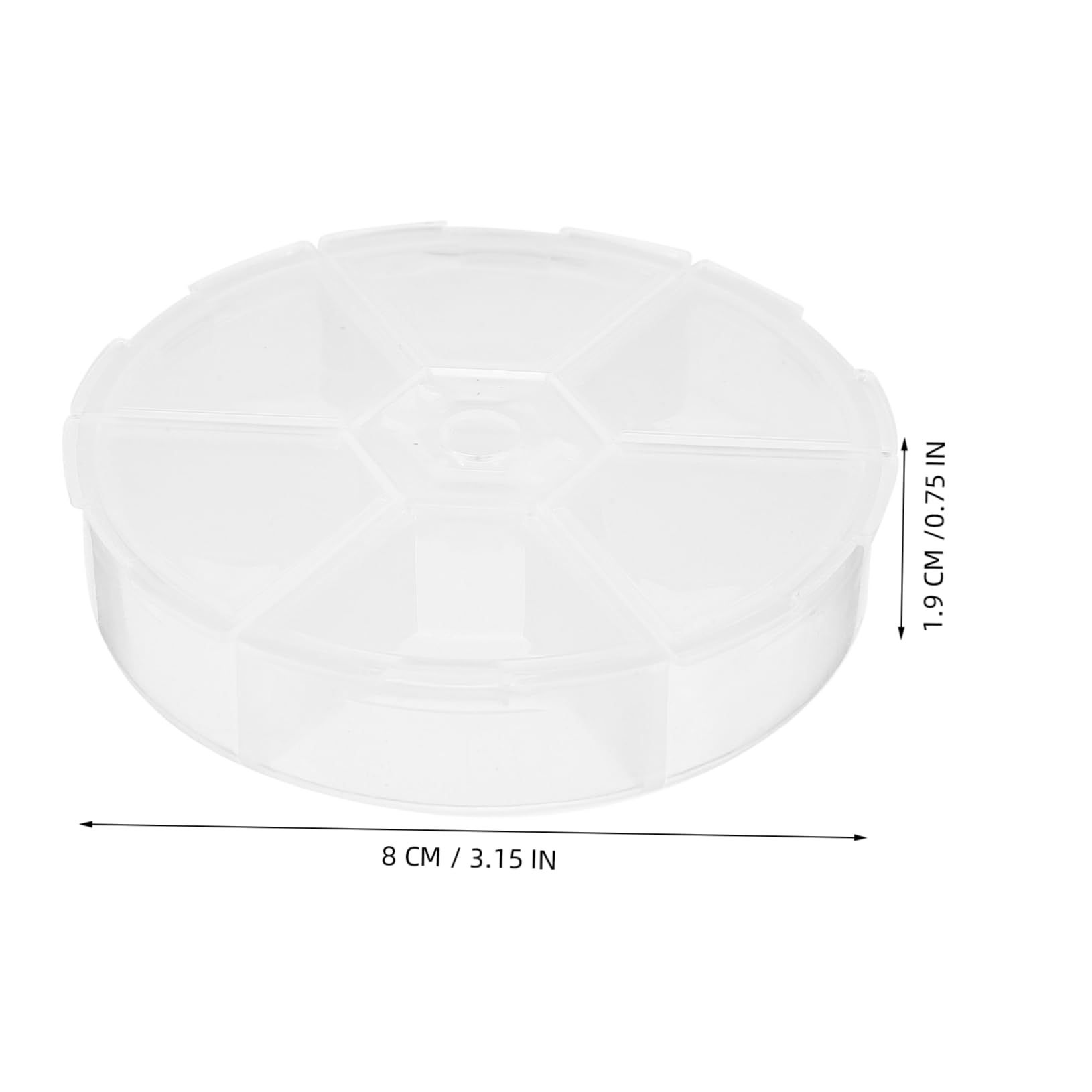 TEHAUX Elegant Round Jewelry Box 4pcs Organizers Bead Containers Mini Sundries Organizer Boxes