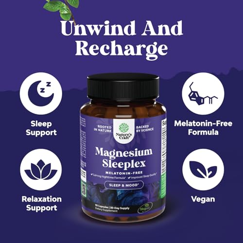 Natures Craft LE Ep Supplement - Magnesium Threonate Supplement With Apigenin 50Mg L-Theanine 250Mg Per Serving Plus Lemon Balm Extract - Melatonin-Free Calm Magnesium For Sleep thumb #2