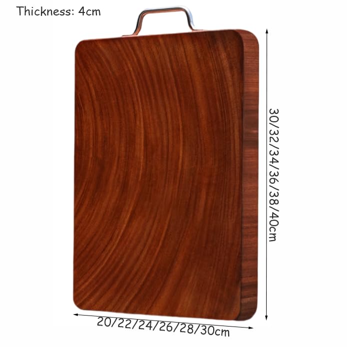 Tagliere legno massello spesso 40x30x4cm, tagliere cucina uso domestico,38 * 28 * 4cm