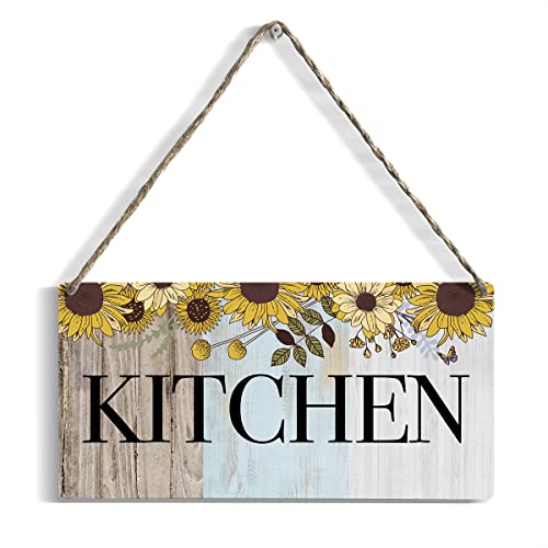 Rustic Sunflower Wood Sign Kitchen Decor Home Farmhouse Wall Hanging Decor Minimalism Wooden Wall Art Decor Decorative Plaque Sign For House Family Office Kitchen Dining Room Living Room #TOP16