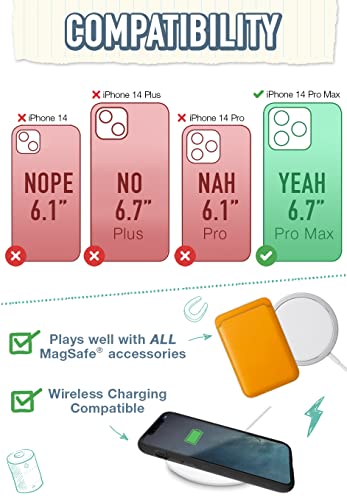 Image of Smartish iPhone 14 Pro Max Slim Case - Gripmunk Compatible with MagSafe [Lightweight + Protective] Thin Grip Cover - Nothin' to Hide