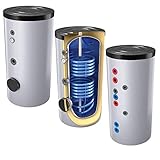  300 L Solar- Warmwasserspeicher mit 2 Wärmetauschern inkl. Isolierung