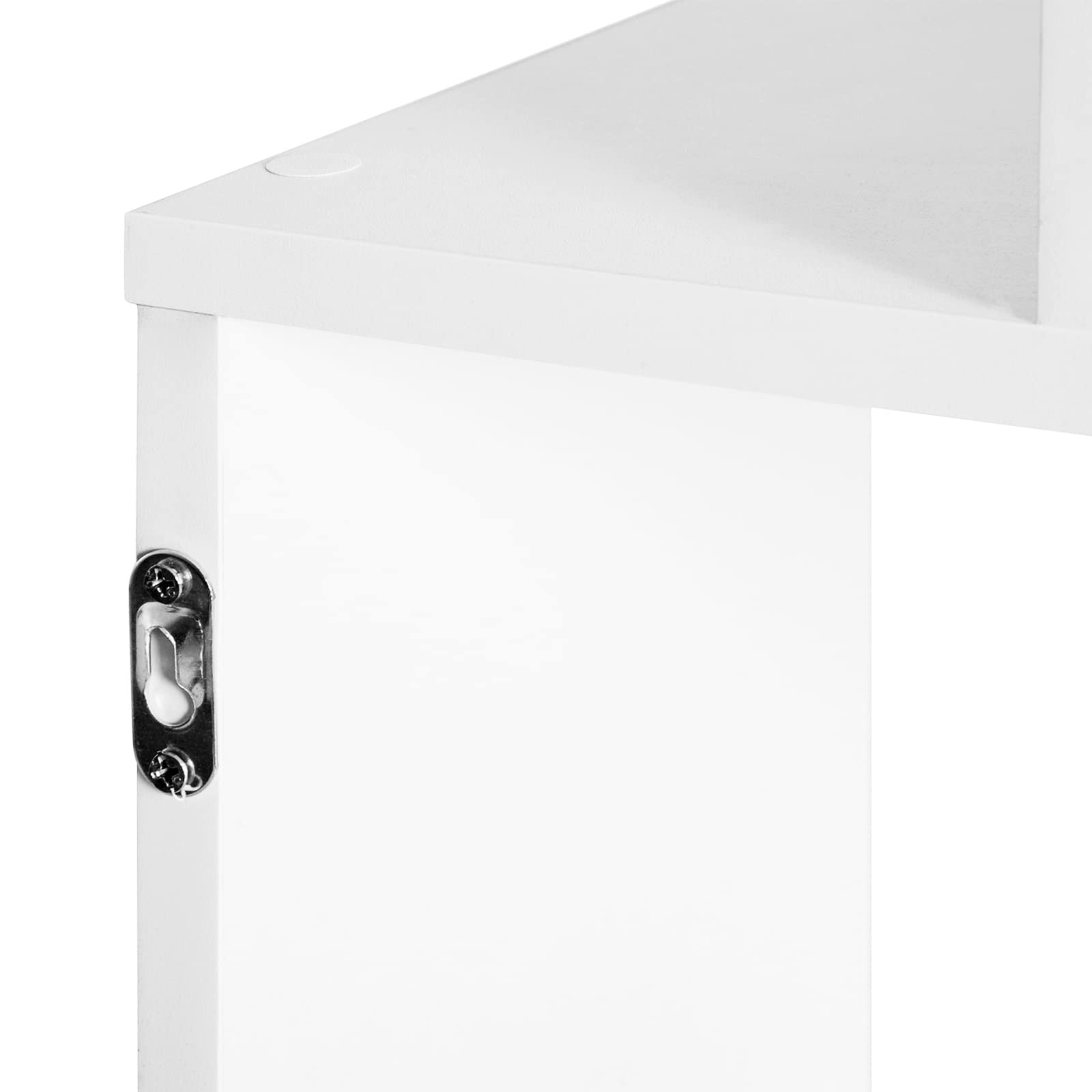 HOMCOM Biblioteca, Librería de 6 Niveles, 80x23x192 cm, Estantería para Libros, Estantería Moderna para Salón, Dormitorio, Estudio, Oficina, Blanco