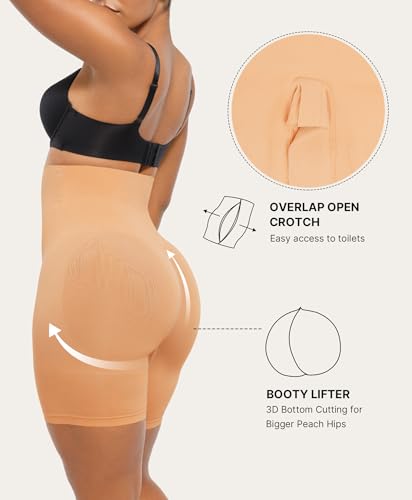 Image of SHAPELLX Tummy Control Shapewear for Women High Waisted Body Shaper Shorts Thigh Slimming Underwear