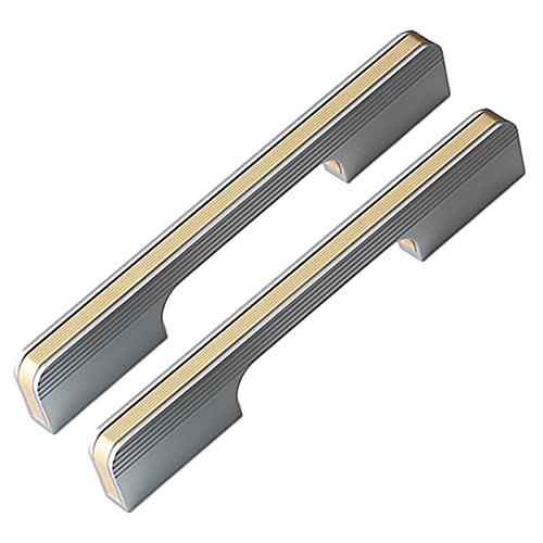 2 piezas Cepillado del Tiradores Armarios Tiradores Cocina Armarios de Acero Inoxidable Cajón Manija Tire del gabinete Manija con tornillos de orificio (320mm) Cover