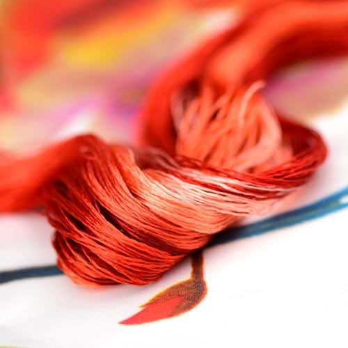 Image of 4 Skeins Mulberry Silk Floss Embroidery Thread Floss-Cross Stitch Threads China Silk Woven Jewelry Threads DIY Sewing Kits (05)