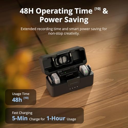 Image of DJI Mic Mini 2 Wireless Microphone, 2 TX + 1 RX with Charging Case, 400m Transmission, 48h Battery, Noise Cancelling Feature