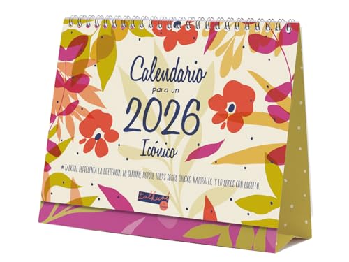 Finocam - Calendario de sobremesa para escribir 2026 Mes Vista Enero - Diciembre (12 meses) | Calendario 2026 para anotar | Planificador mensual Talkual - Español