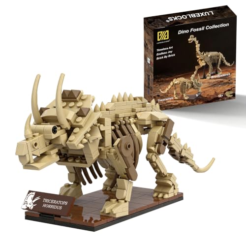Triceratops Dino Skeleton Movable Joints Collector 318Pcs Office Decor