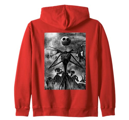 Image of The Nightmare Before Christmas Jack Skellington Rain Zip Hoodie