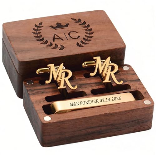 Mancuernillas personalizadas de acero inoxidable para hombre miniatura 2