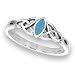 Sterling Silver Women's Simulated Turquoise Filigree Ring (Sizes 4-10) (Ring Size 7)