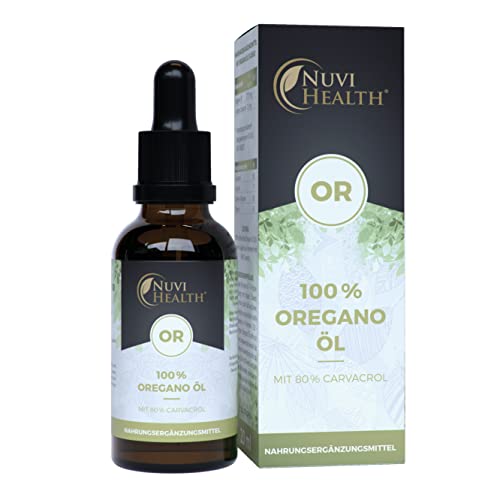 Aceite de orégano – 20 ml = 820 gotas – 100% aceite esencial de orégano de Francia – 80% carvacrol – sin aditivos – alta dosis – vegano – Origanum vulgare hirtum