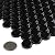 SomerTile Metro Penny Matte Satin Black 9.75" x 11.5" Porcelain Mosaic Tile