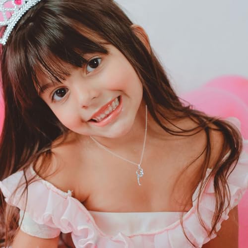 VEEHOO Gymnastics Gifts for Girls,Bling Rainbow Gymnast Necklace,Team USA Gymnastics Girl Jewelry Pendant,Sport Gymnastics Birthday Gifts for Girl Daugnter2