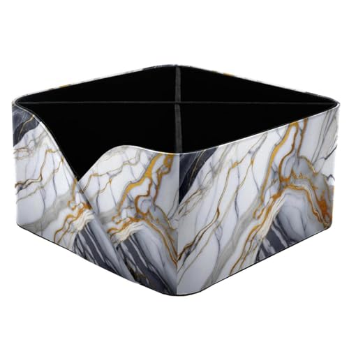 Boîte de rangement polyvalente durable marbre blanc pour maison