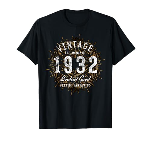 Cumpleaños vintage nacido en 1932 Camiseta