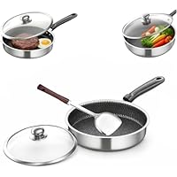 Amazon | ステンレス鋼フライパン 26/28/30CM ノンスティックパ