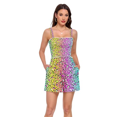 Combinaison short d'été léopard pour femme pour un confort sans effort