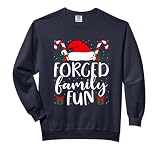 Forced Family Fun Sarcastic Christmas Lights Funny Christmas Comfort Colors Adult Sweatshirt