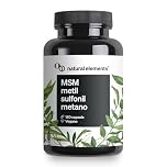 MSM in capsule - 180 capsule vegane - 1600 mg di metilsulfonilmetano (MSM) in polvere per dose giornaliera, testati in laboratorio - Senza stearato di magnesio, altamente dosato e prodotto in Germania