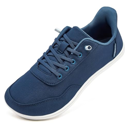 HOBIBEAR buty unisex szerokie do chodzenia boso, bez zapięcia, wsuwane, damskie i męskie buty do chodzenia boso, minimalistyczne buty outdoorowe, do biegania w terenie, wędrówek, spacerów, morski, 45